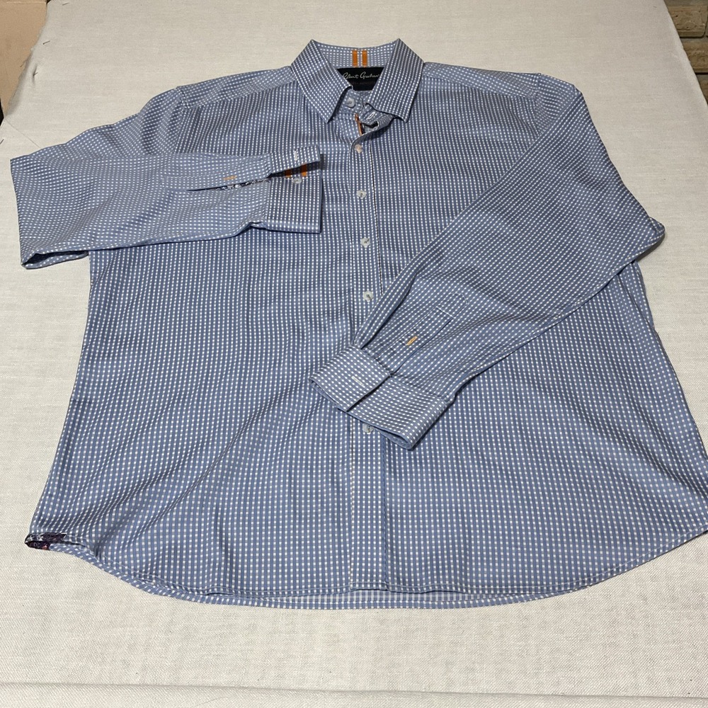 Rover Grahm 3X Long Sleeve Button Up Inner Floral Print Shirt Square Print